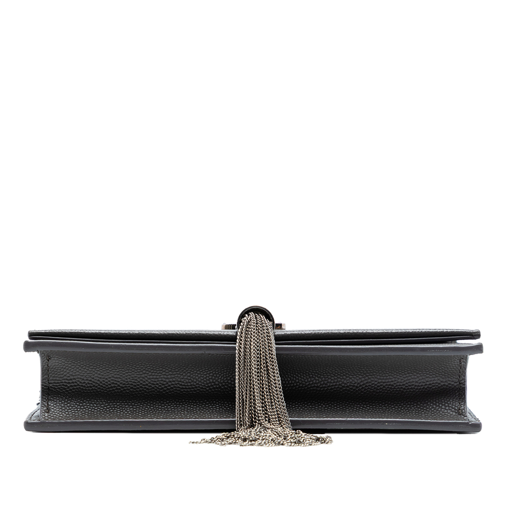 Pre-Loved Saint Laurent Grain de Poudre Monogram Kate Tassel Wallet on Chain - Picture 3 of 7